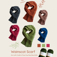 Wainscot Scarf FREE One Row Knitting Pattern
