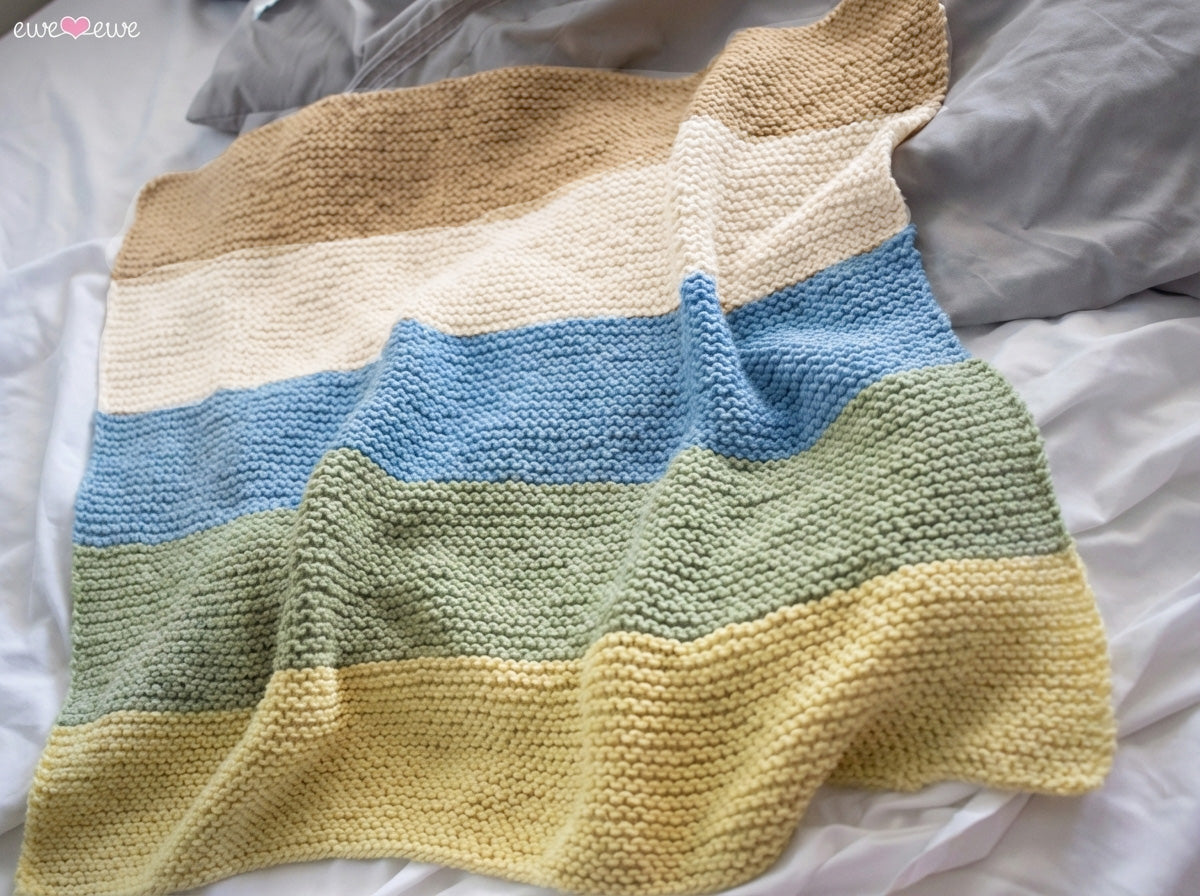Big Bouncy Baby Blanket FREE PDF Knitting Pattern – Ewe Ewe Yarns