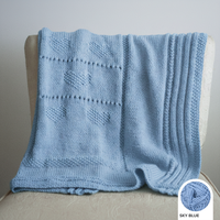 Sweetheart Baby Blanket PDF Knitting Pattern with Heart Motif
