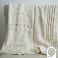 Sweetheart Baby Blanket PDF Knitting Pattern with Heart Motif