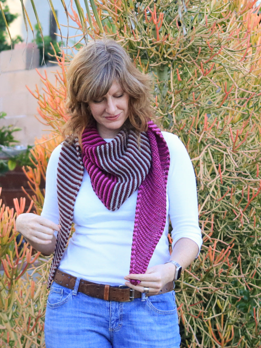 Phoenix Wrap FREE Triangle Shawl Knitting Pattern PDF