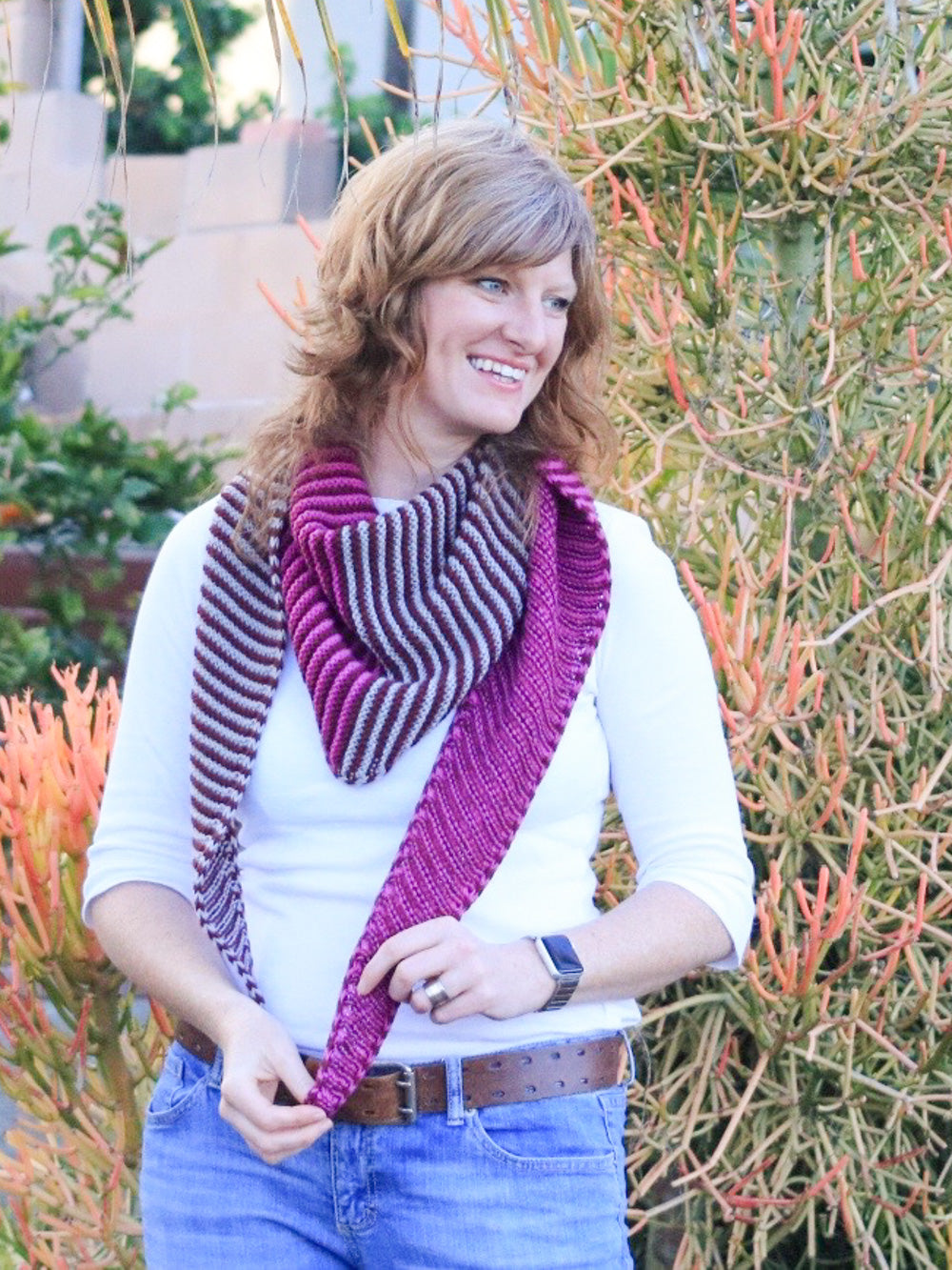 Phoenix Wrap FREE Triangle Shawl Knitting Pattern PDF