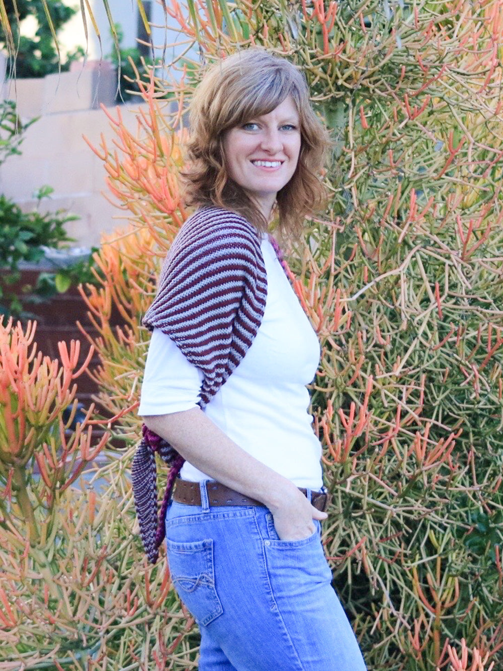 Phoenix Wrap FREE Triangle Shawl Knitting Pattern PDF