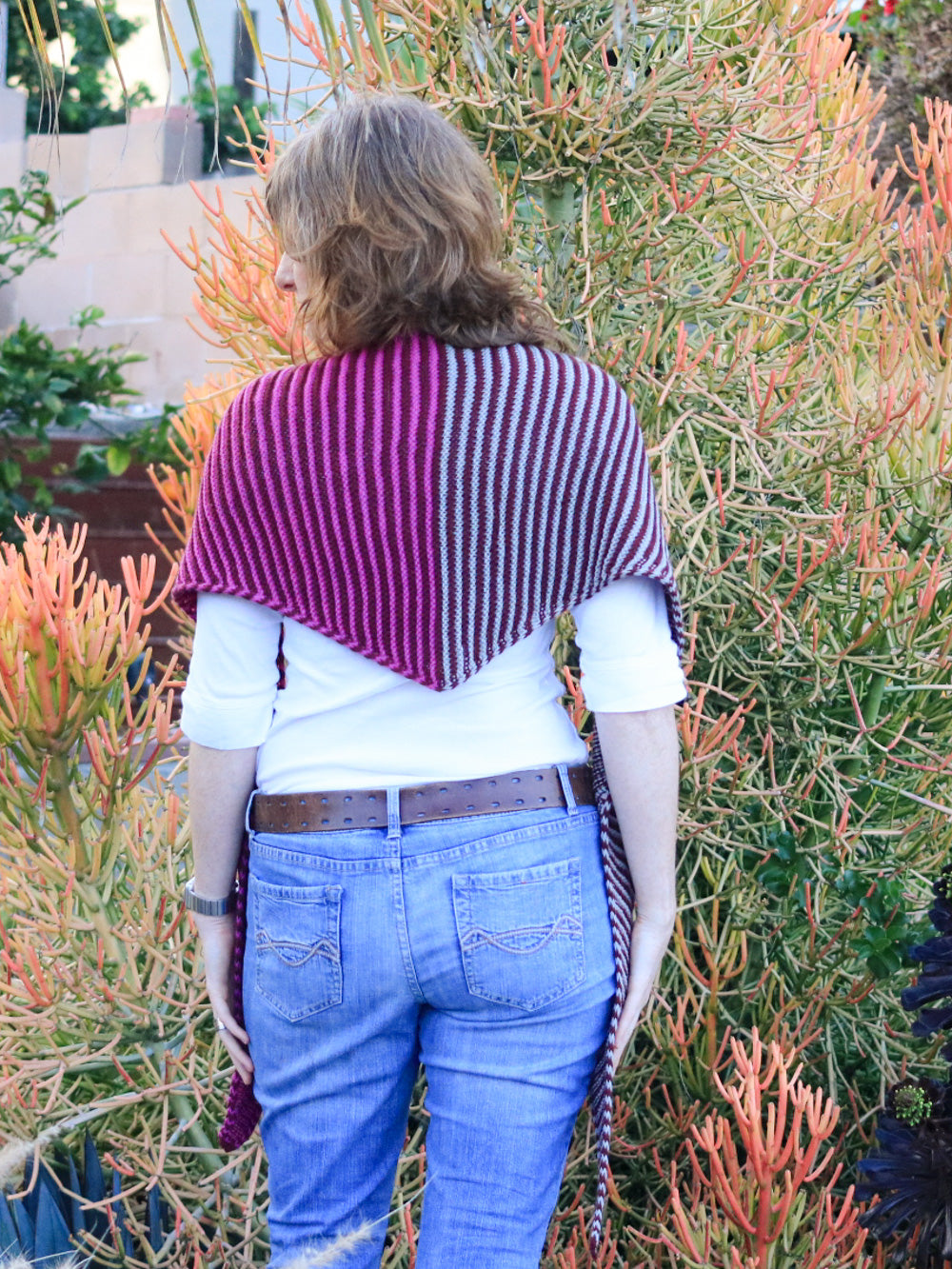 Phoenix Wrap FREE Triangle Shawl Knitting Pattern PDF
