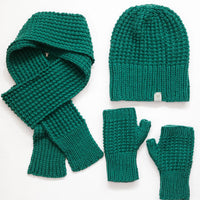 Roxana Reversible Beanie, Scarf, and Mitts FREE PDF Knitting Pattern