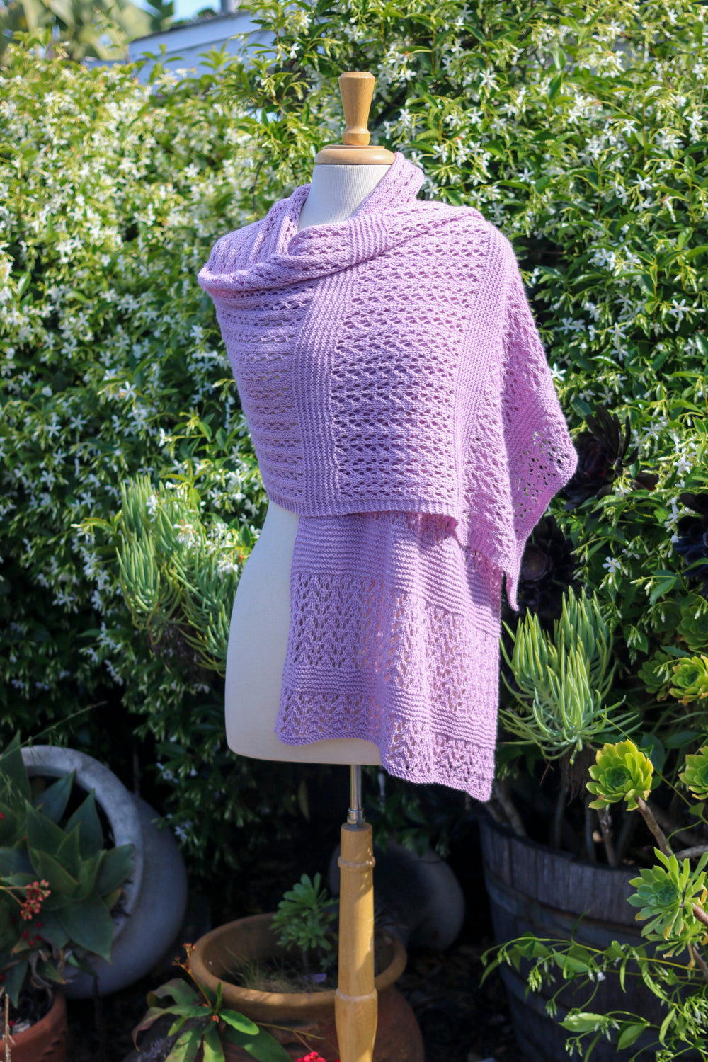 Sweet Jasmine Shawl PDF Summer Scarf Knitting Pattern
