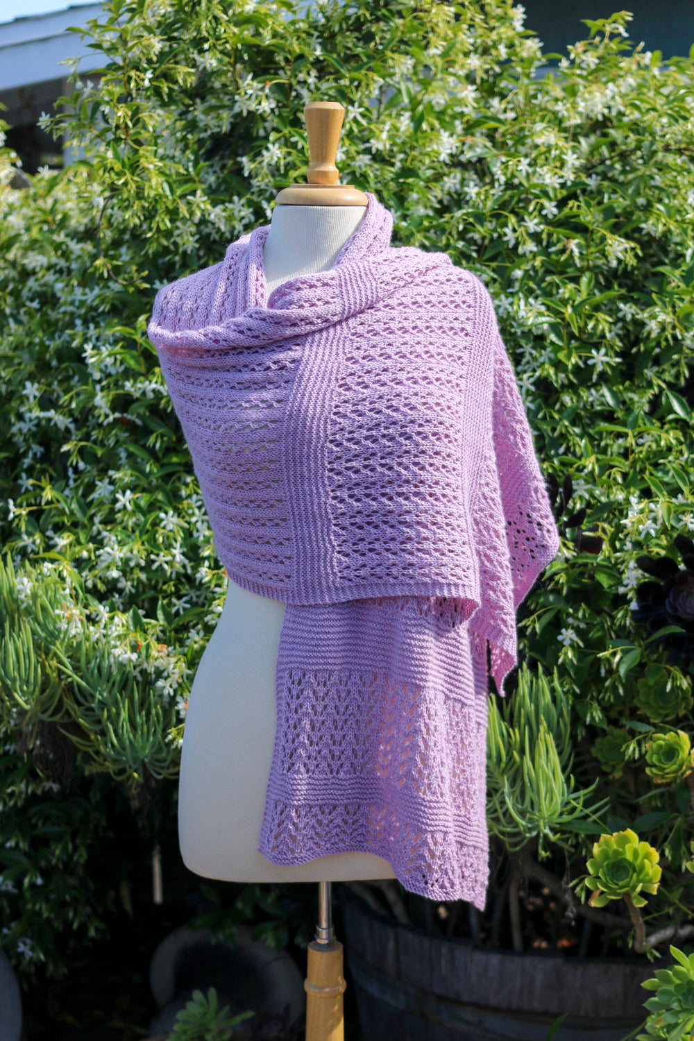 Sweet Jasmine Shawl PDF Summer Scarf Knitting Pattern – Ewe Ewe Yarns