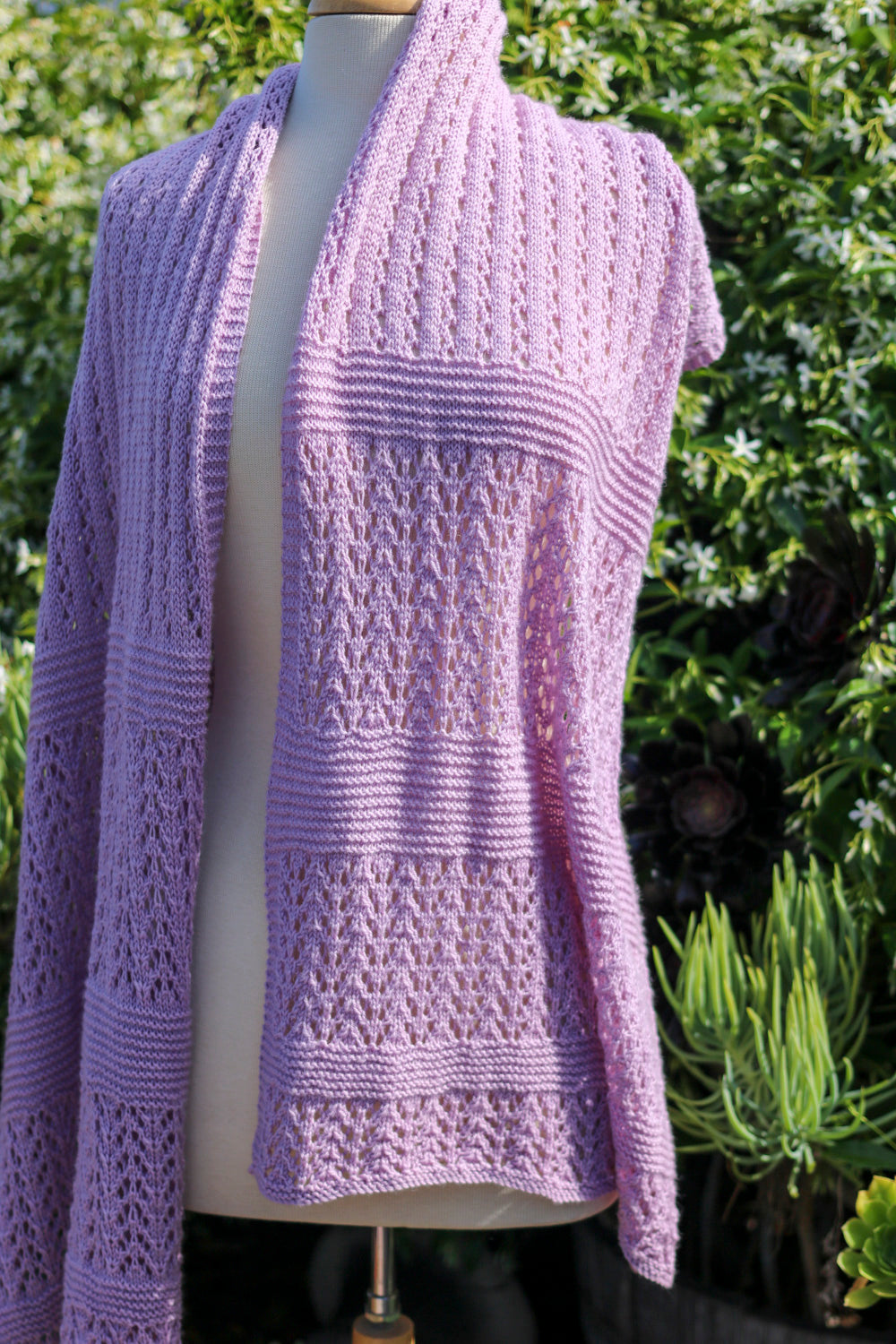 Sweet Jasmine Shawl PDF Summer Scarf Knitting Pattern