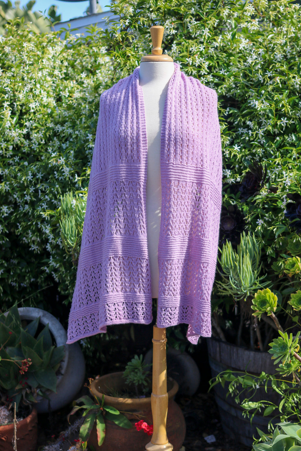 Sweet Jasmine Shawl PDF Summer Scarf Knitting Pattern