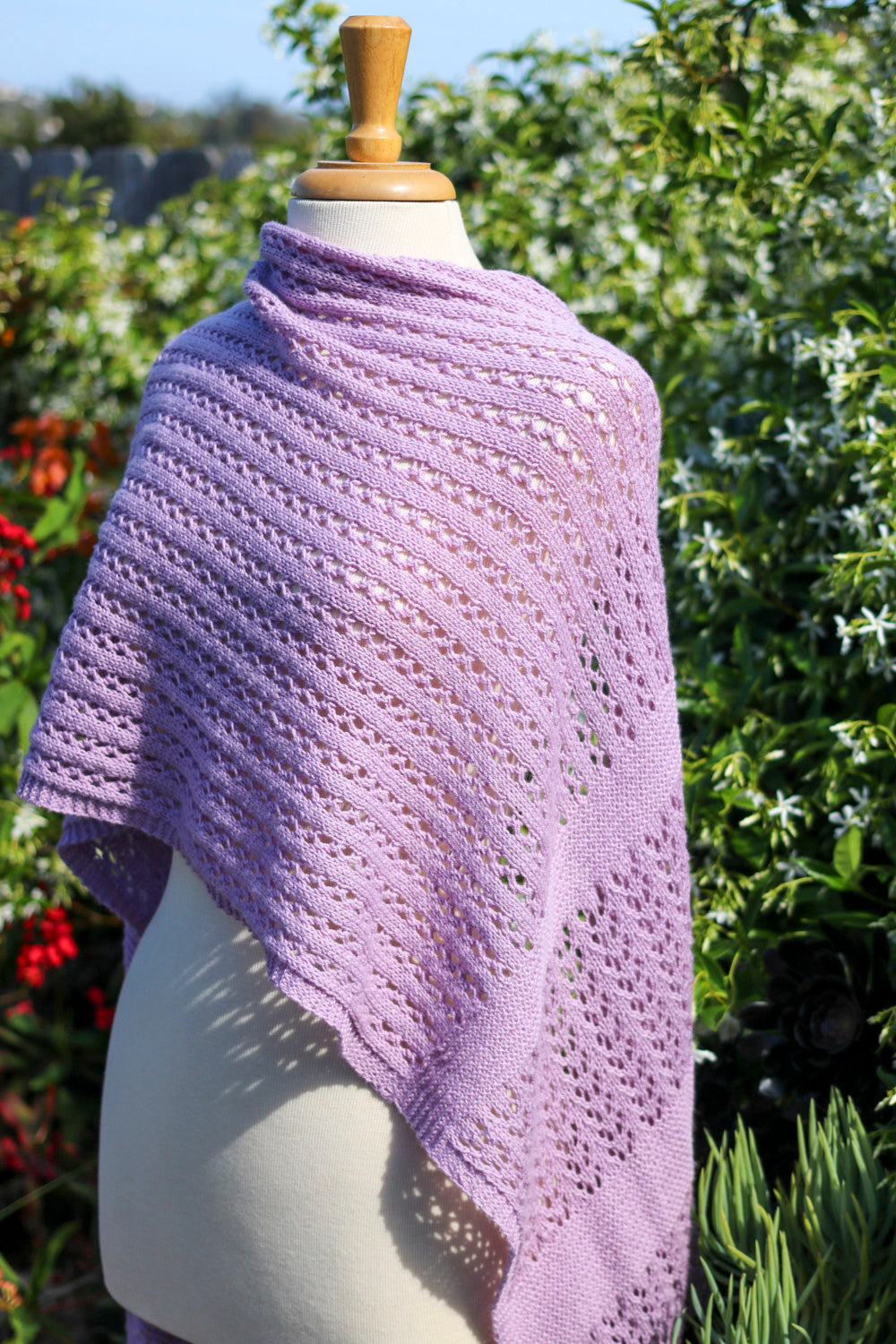 Sweet Jasmine Shawl PDF Summer Scarf Knitting Pattern