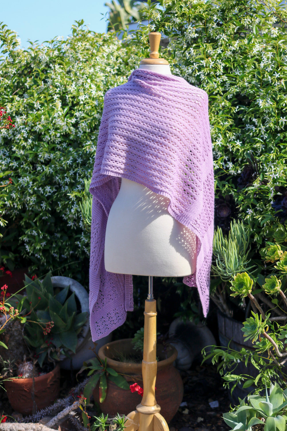Sweet Jasmine Shawl PDF Summer Scarf Knitting Pattern