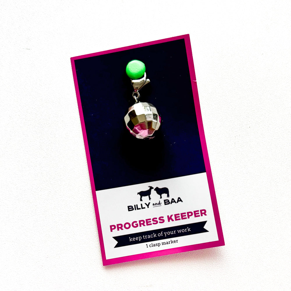 Disco Ball Progress Keeper Stitch Marker for Knitting and Crochet