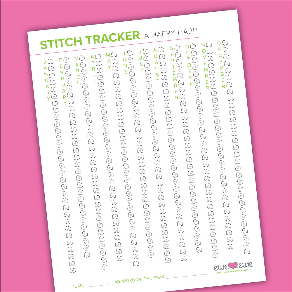 Knitting and Crochet Habit Tracker FREE Printable