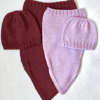 Simple Fall Beanie and Bandana PDF Knitting Pattern Set