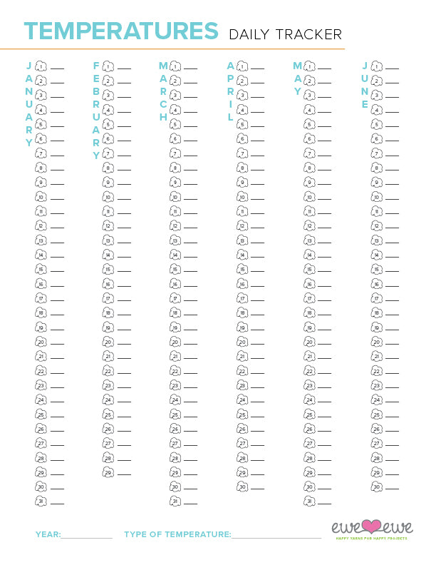 Temperature Blanket Planner FREE Printable Guide and Tracker Pages