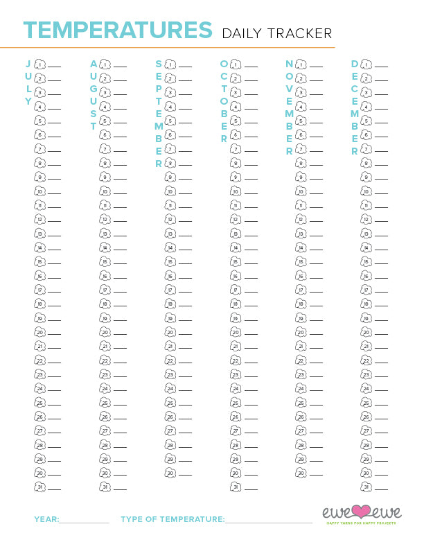 Temperature Blanket Planner FREE Printable Guide and Tracker Pages