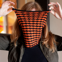 Halloween Houndstooth FREE Cowl Knitting Pattern