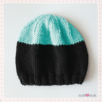 Black Dipped Beanie FREE PDF Hat Knitting Pattern