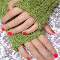 Quick Cable Wrist Warmers PDF Fingerless Mitts Knitting Pattern