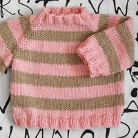 Easy As ABC Top-Down Raglan Baby Sweater PDF Knitting Pattern