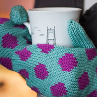 Hot Spot Mittens PDF Polka Dot Mitts Knitting Pattern