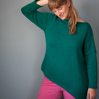 Libby's Boyfriend Sweater PDF Asymmetrical Pullover Knitting Pattern