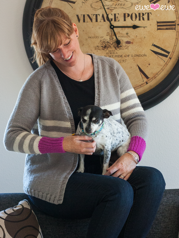 Zoey Cardigan PDF Open Front V-Neck Sweater Knitting Pattern