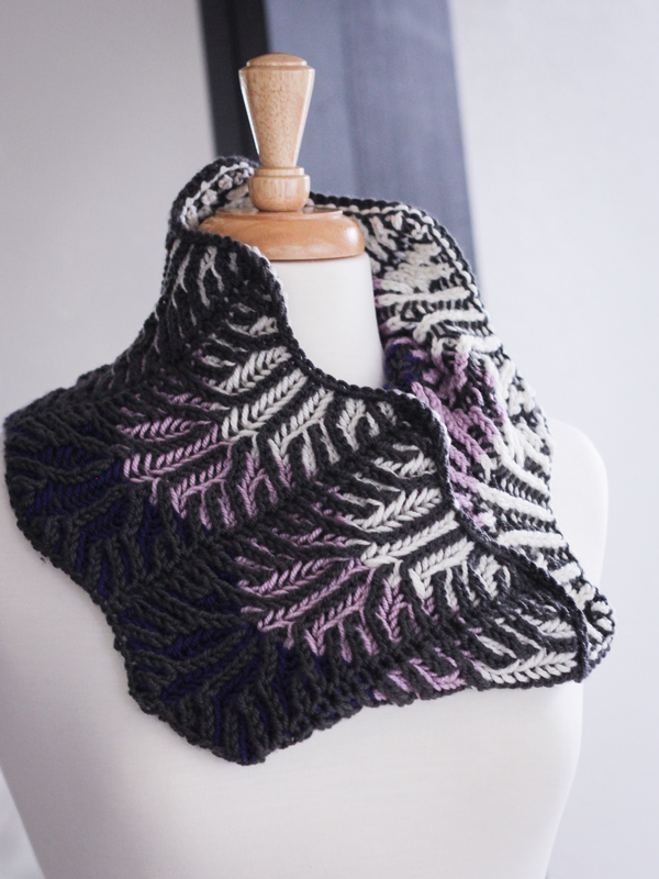 Lilac Vines Cowl PDF Infinity Scarf Knitting Pattern