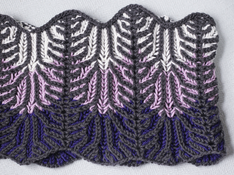 Lilac Vines Cowl PDF Infinity Scarf Knitting Pattern