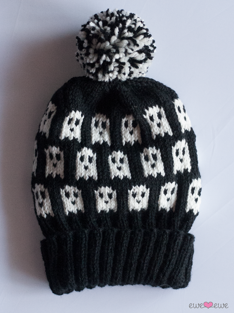 Ghosts + Widows Halloween Hats PDF Spiders and Ghouls Beanies Knitting Pattern