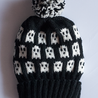 Ghosts + Widows Halloween Hats PDF Spiders and Ghouls Beanies Knitting Pattern