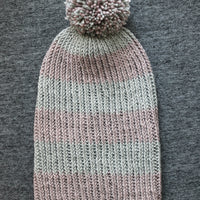 Easy Twisted Rib Beanie FREE Knitting Pattern