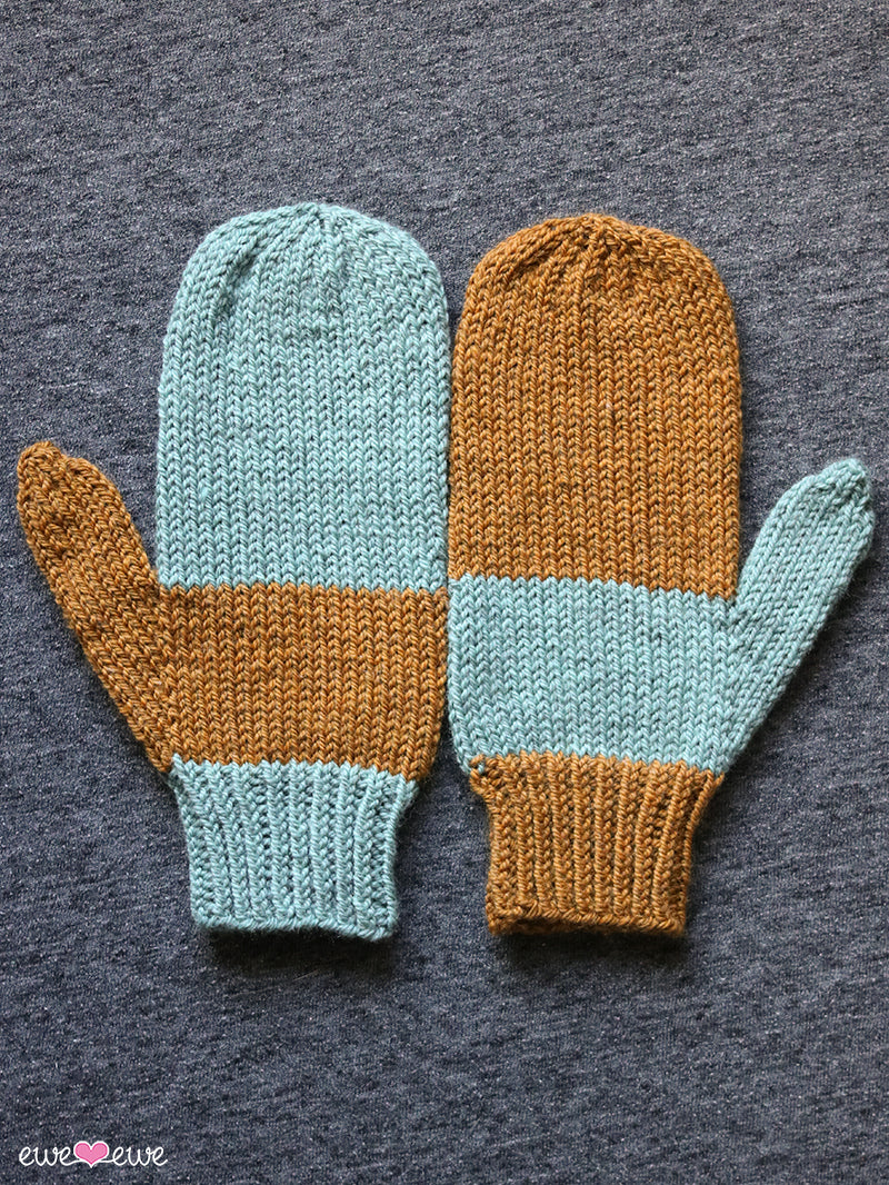 Easy Twisted Rib Beanie & Mittens Set Yarn Kit
