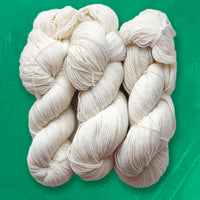 ORGANIC SNOWBIRD Undyed Fingering Weight Merino Wool and Nylon Yarn