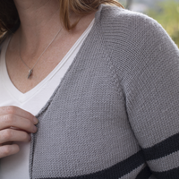 Sporty Stripe Cardi PDF V-Neck Sweater Knitting Pattern