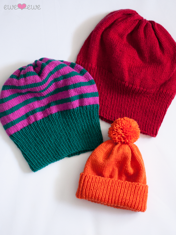 Bundle of Beanies PDF Multi-Size Hat Knitting Pattern – Ewe Ewe Yarns