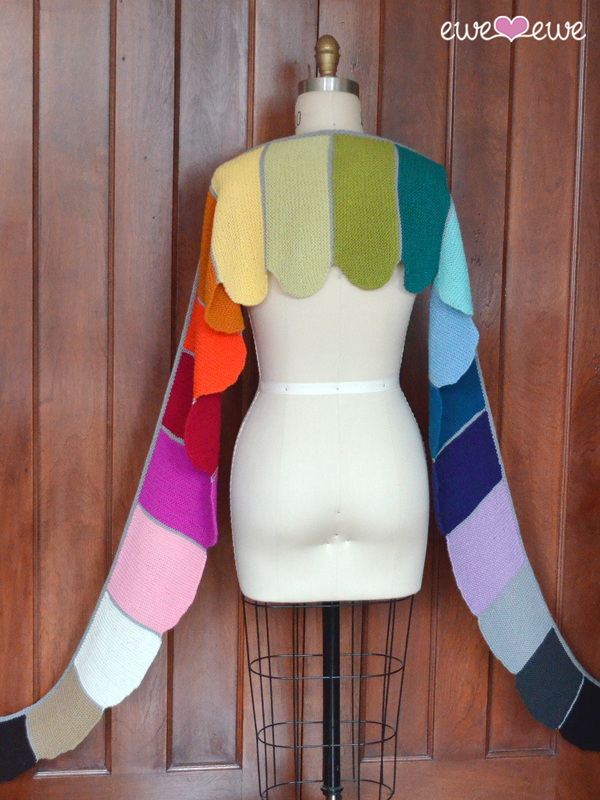 Rainbows and Unicorns Wrap PDF Knitting Pattern