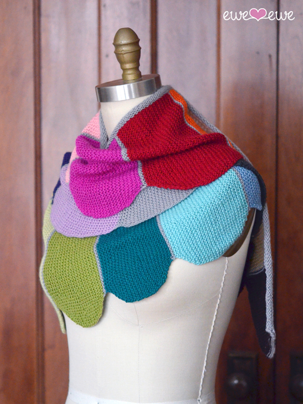 Rainbows and Unicorns Wrap PDF Knitting Pattern