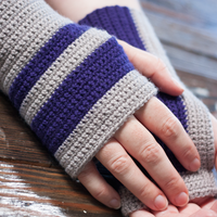 Crossroads Crochet Mitts PDF Pattern