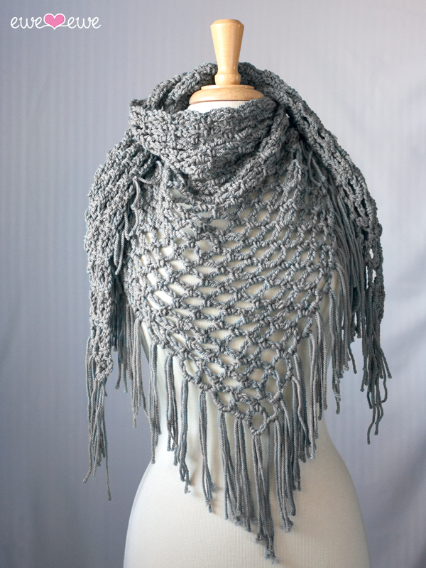 Groove Cruise FREE Crochet Shawl Pattern with Fringe PDF – Ewe Ewe