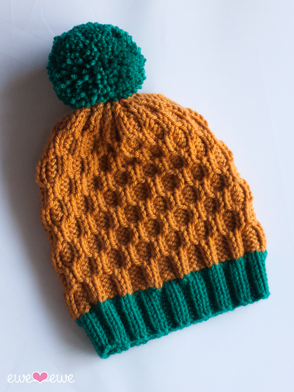 Pineapple Expressions PDF Cable Hat Knitting Pattern