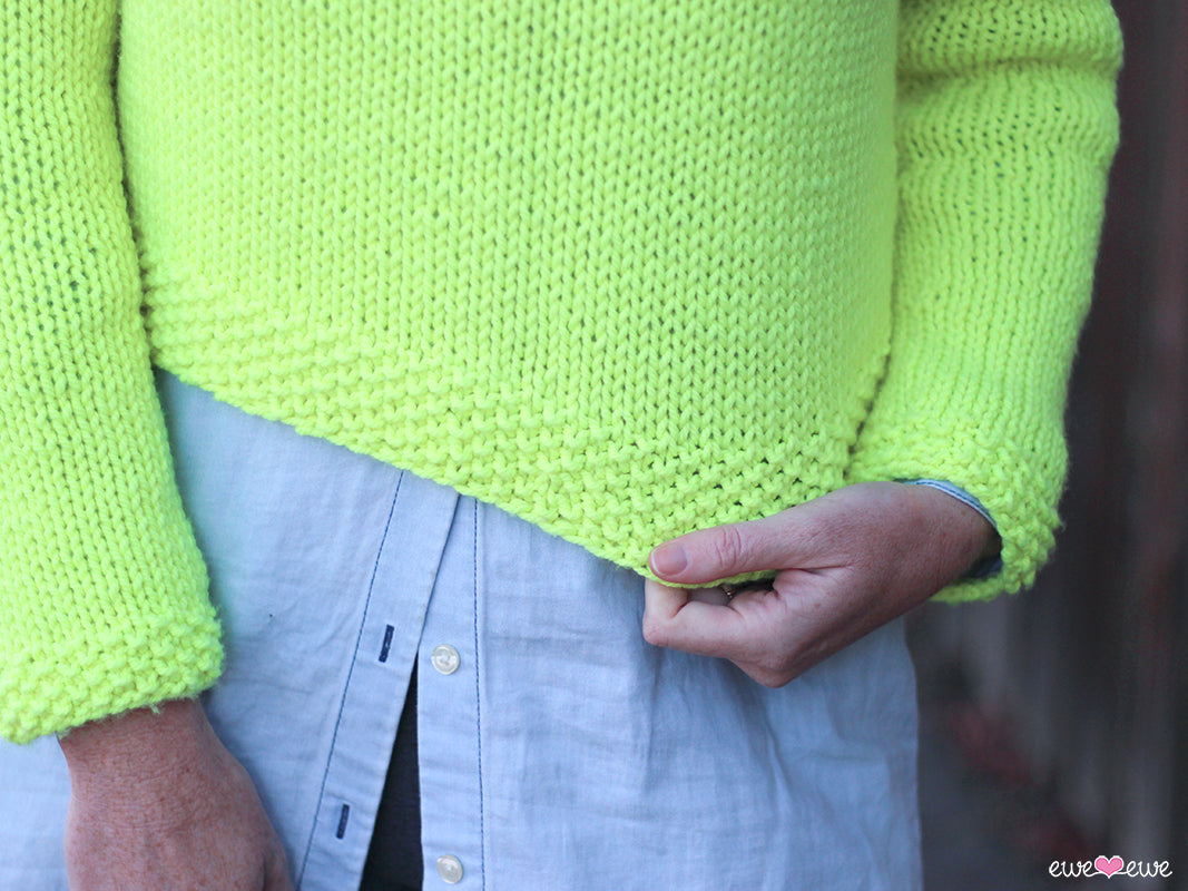 Pop Top Pullover PDF Sweater Knitting Pattern