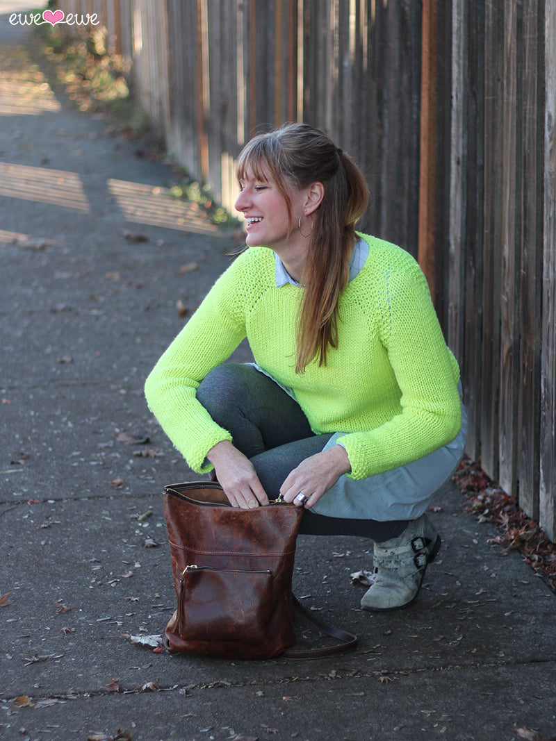 Pop Top Pullover PDF Sweater Knitting Pattern