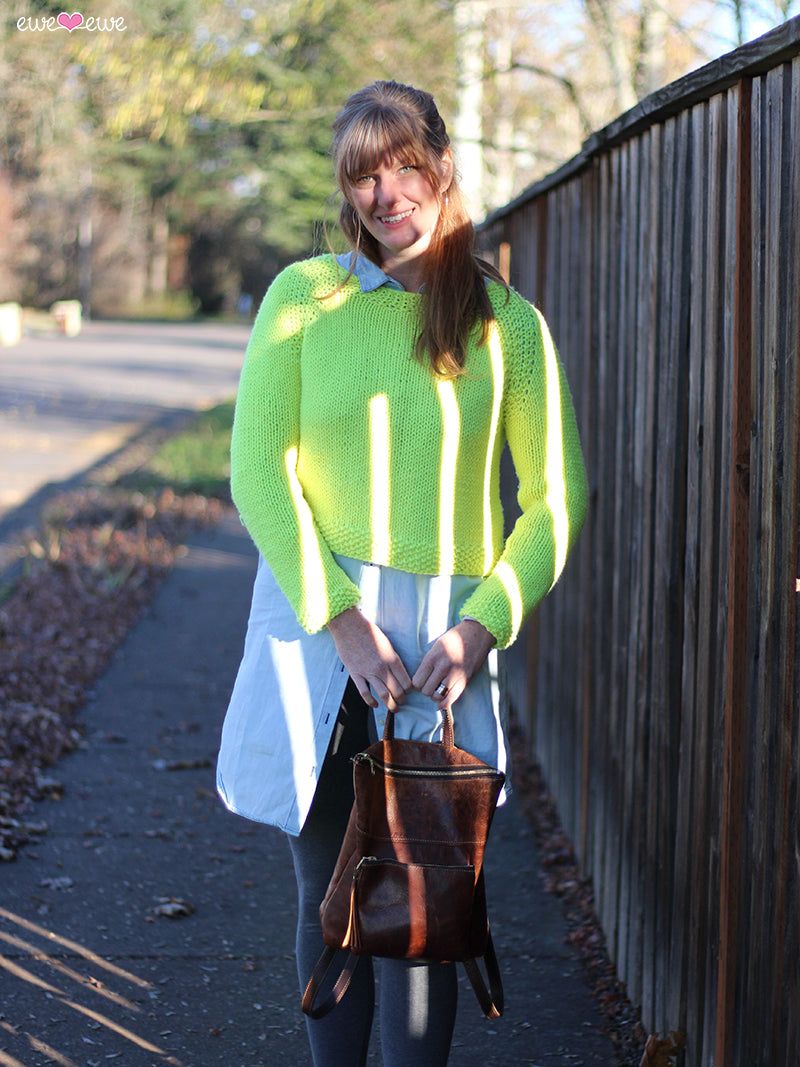 Pop Top Pullover PDF Sweater Knitting Pattern