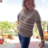 Fluffy Stripe Sweater PDF Knitting Pattern