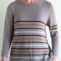 Fluffy Stripe Sweater PDF Knitting Pattern