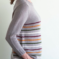 Fluffy Stripe Sweater PDF Knitting Pattern