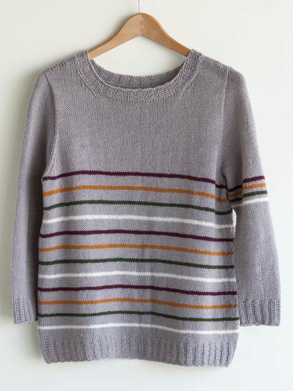 Fluffy Stripe Sweater PDF Knitting Pattern