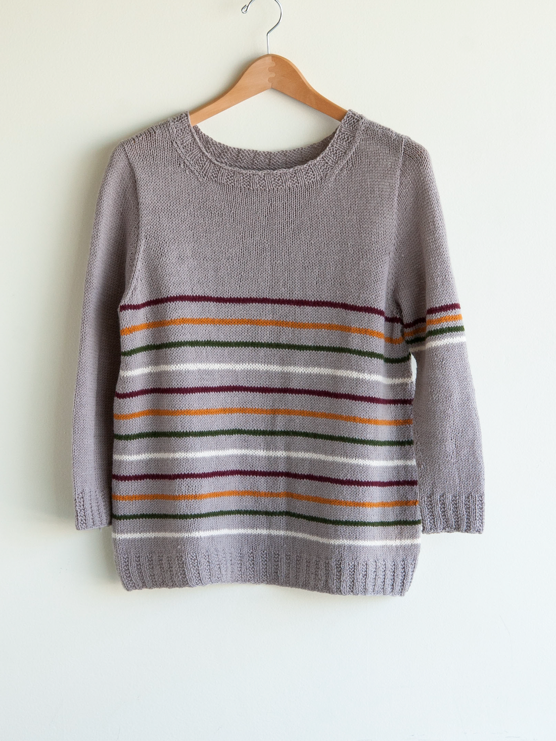 Fluffy Stripe Sweater PDF Knitting Pattern