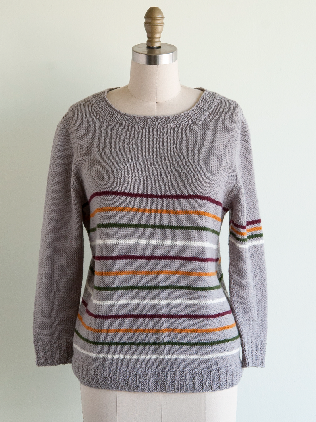 Fluffy Stripe Sweater PDF Knitting Pattern